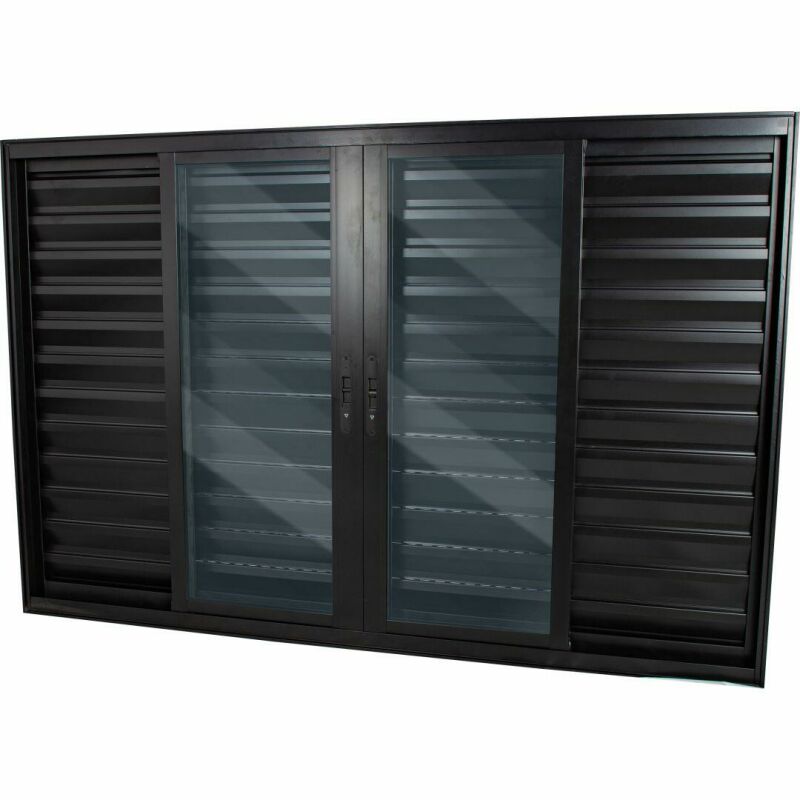 DE GREGORIO カホン Chanela BLACK VENEZIANA 6 FOLHAS - 2 FOLHAS FIXAS - CRV Portas e Janelas